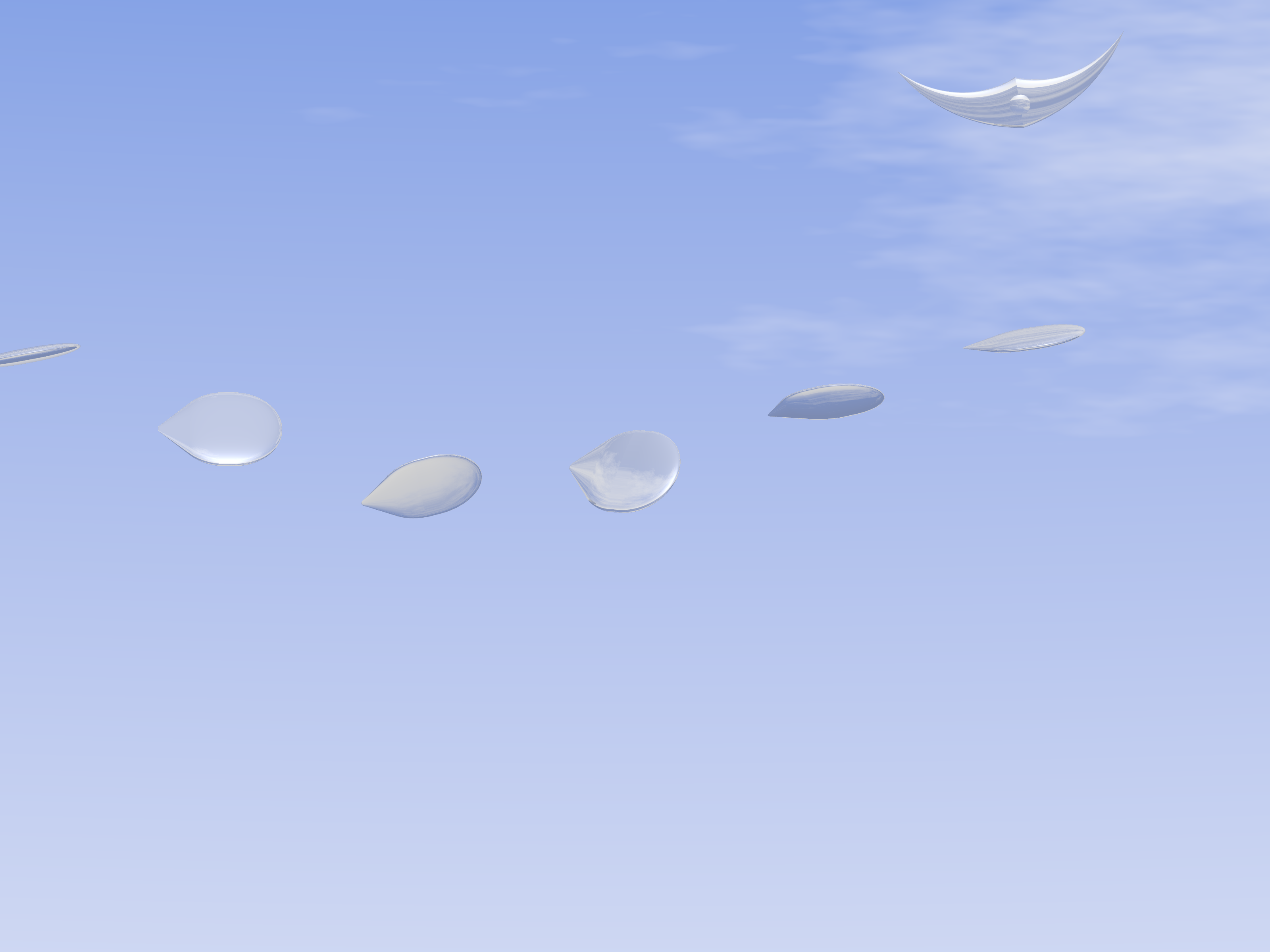 Arnold's own sketch of the crescent-shaped objects he saw over the Cascades.