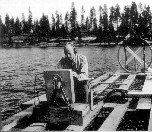 Swedish military search for a 'ghost rocket' impact, July 1946.