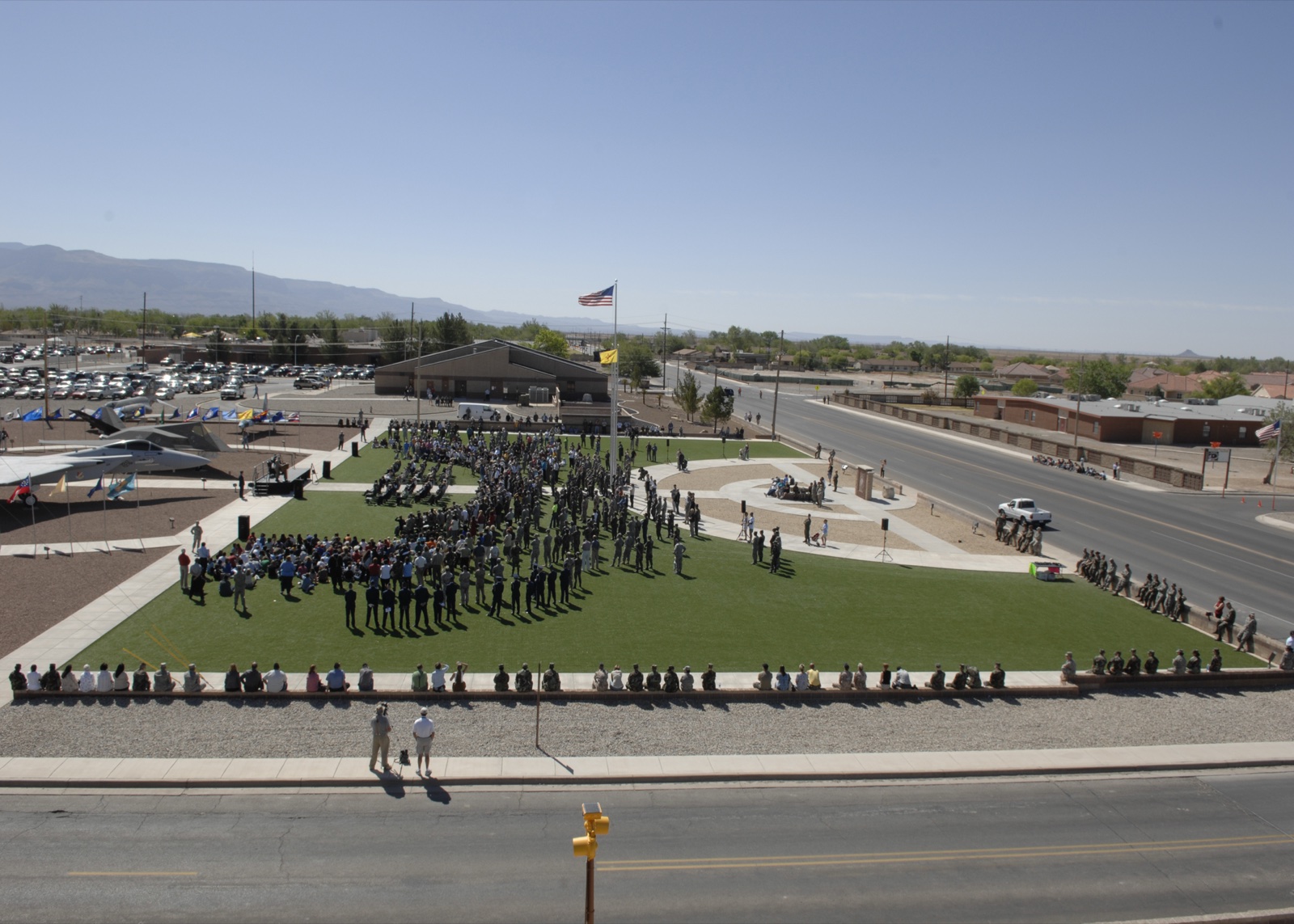 F-117A Nighthawk at the 'Sunset Stealth' retirement ceremony, Holloman AFB, 2008 — a Skunk Works program that itself was classified for the entirety of its development.