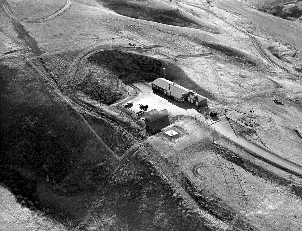 A Launch Control Facility at Malmstrom AFB, Montana, just after construction — the type of underground capsule where Robert Salas and Frederick Meiwald said they watched their Minuteman missiles drop offline in sequence on 16 March 1967.