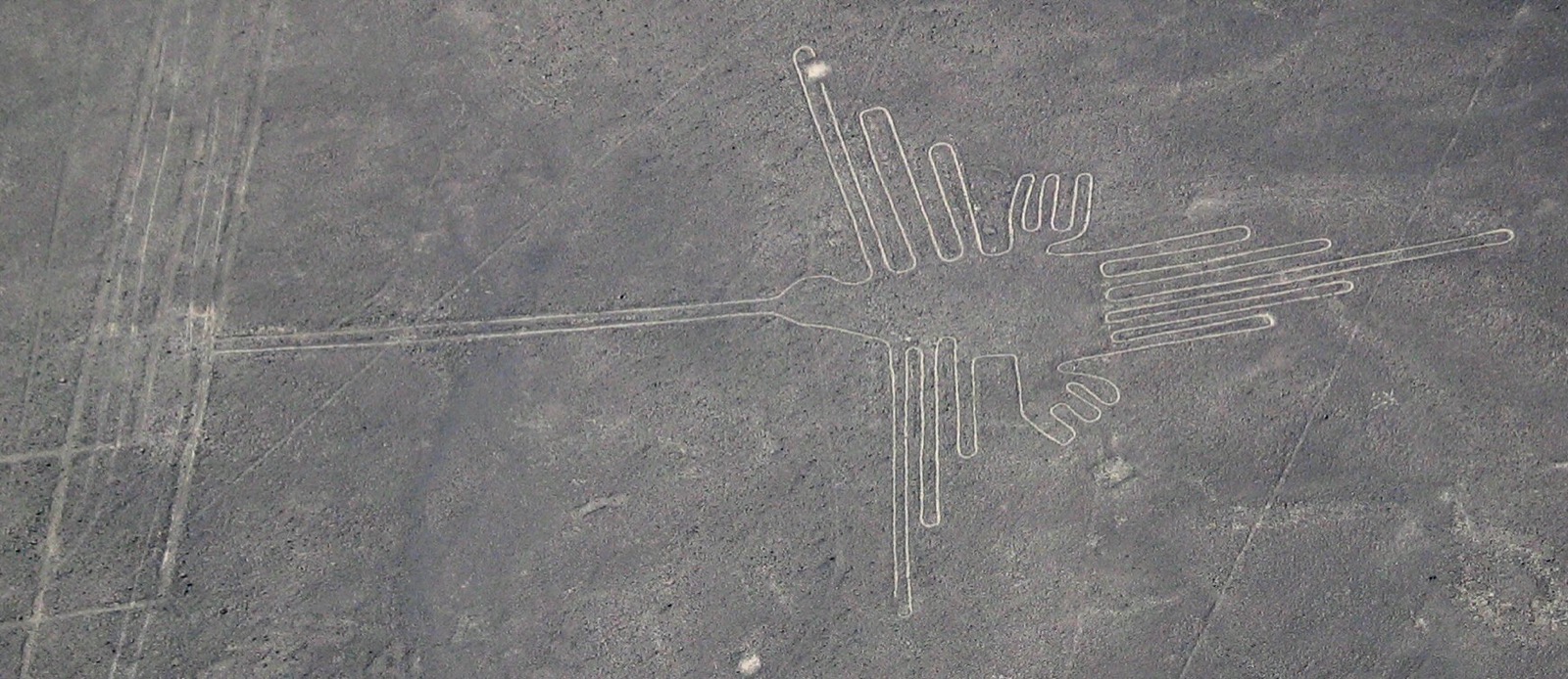 The Nazca 'hummingbird' geoglyph, southern Peru.