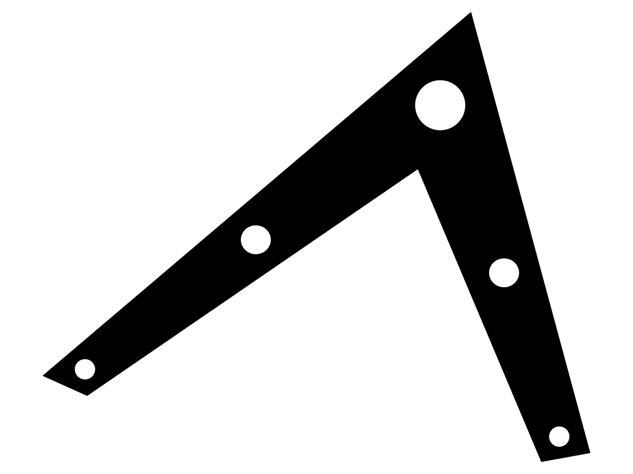 A reconstruction diagram of the V-formation of lights reported over Phoenix, Arizona, on 13 March 1997.
