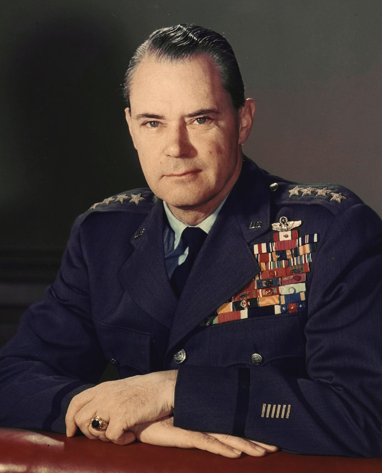 General Hoyt S. Vandenberg, USAF Chief of Staff 1948–1953 — the officer who in late 1948 reportedly rejected Project Sign's classified 'Estimate of the Situation' document and ordered the report's existing copies destroyed.