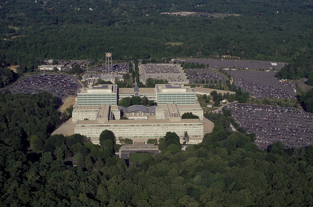 Aerial view of CIA headquarters, Langley, Virginia (Carol M. Highsmith, Library of Congress).