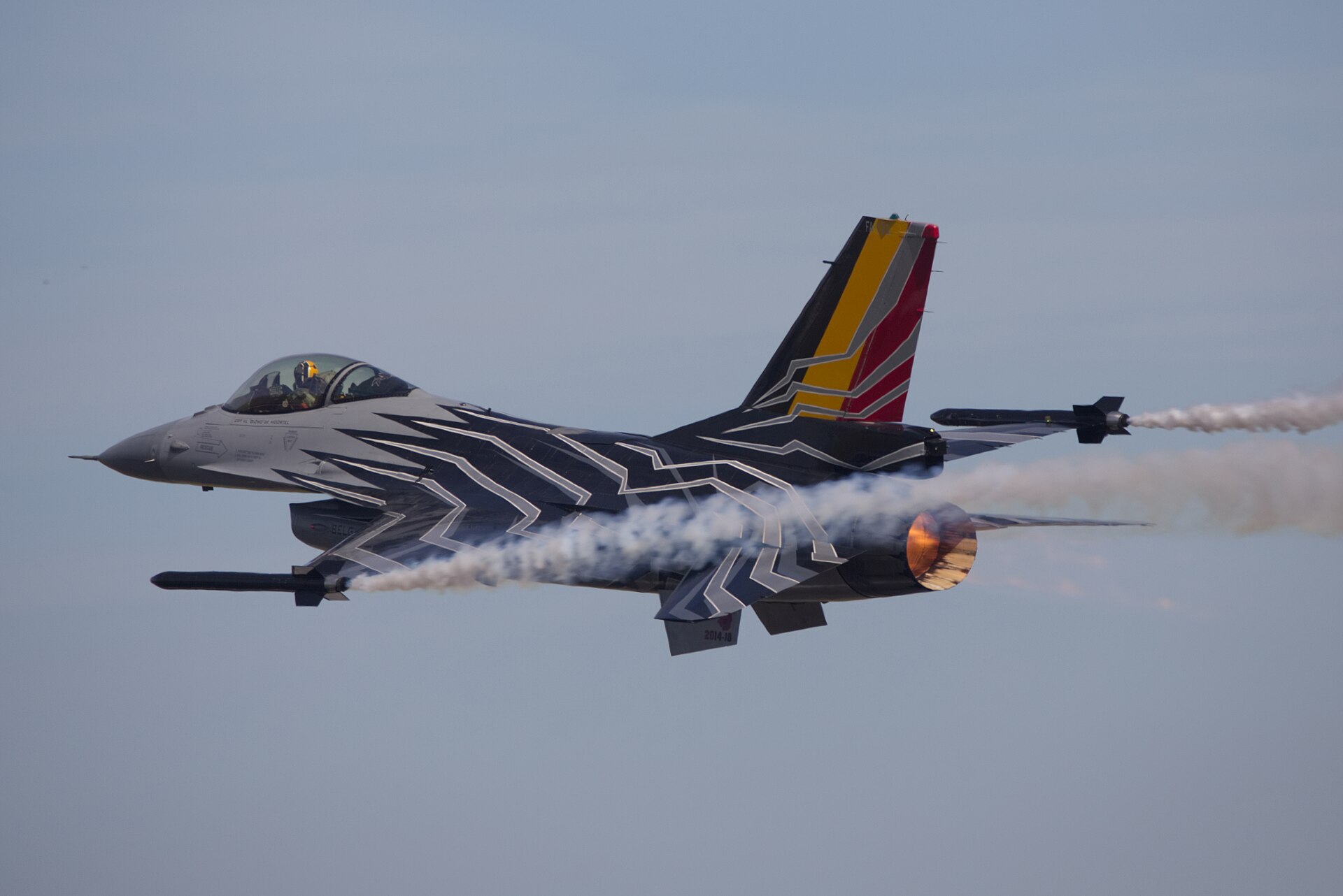 A modernized Belgian F-16AM. The 1989-1990 Belgian UFO wave produced over 2,000 separate witness reports and one of the few official military investigations to conclude the phenomenon was 'real and unidentified' (Wilfried De Brouwer, Belgian Air Force General Staff).