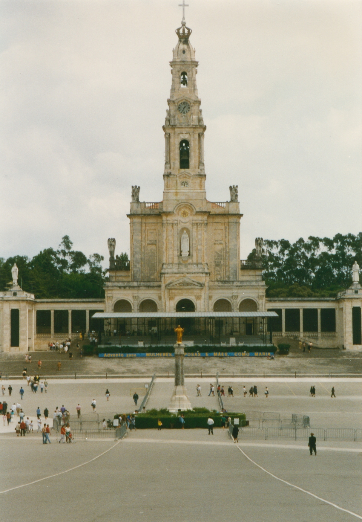 The Chapel of the Apparitions at Fátima — a small white kiosk built on the exact patch of ground where the three shepherd children said the Lady appeared in 1917.